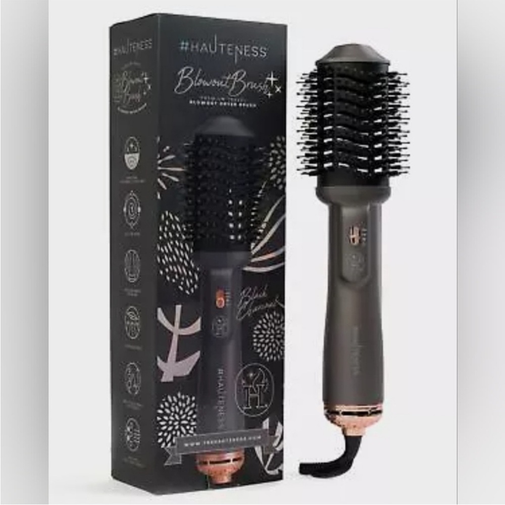 HAUTENESS BLOWOUT BRUSH HAIR STYLER NEW